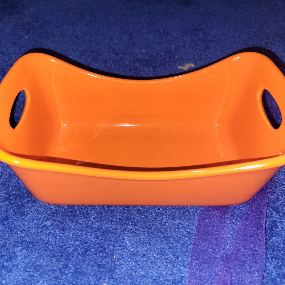 Rachael Rachel Ray orange stoneware loaf pan - *NEW*